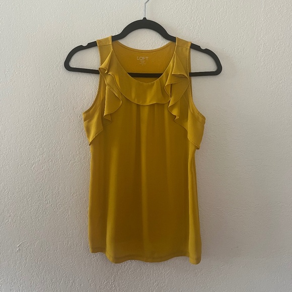 Loft Yellow Sleeveless Blouse - Picture 1 of 5